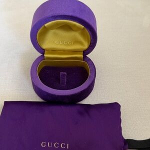 Gucci Purple and Gold bracelet Jewelry Box and dust bag empty authentic New 2025